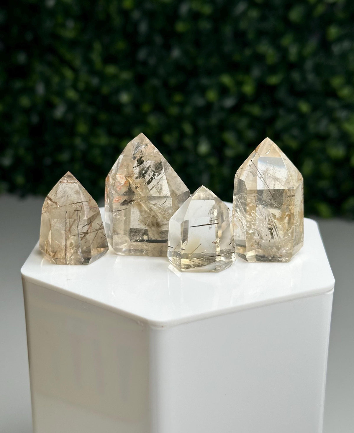 RARE Citrine & Clear Quartz with Rutile – You Pick | Polished Towers | Needle Inclusion Quartz Points | Natural Yellow and Clear Specimens