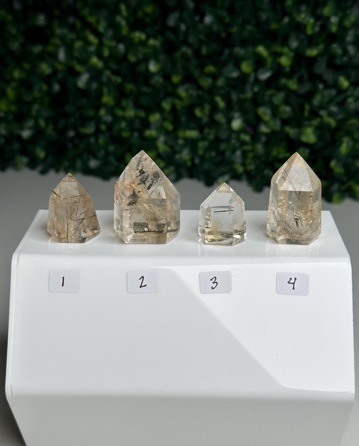 RARE Citrine & Clear Quartz with Rutile – You Pick | Polished Towers | Needle Inclusion Quartz Points | Natural Yellow and Clear Specimens