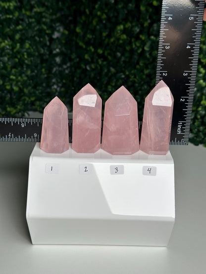 Rose Quartz Towers | YOU PICK! | Brazil | Natural Pink Crystal Point | Raw Standing Rose Quartz for Decor, Energy Work & Crystal Collectors
