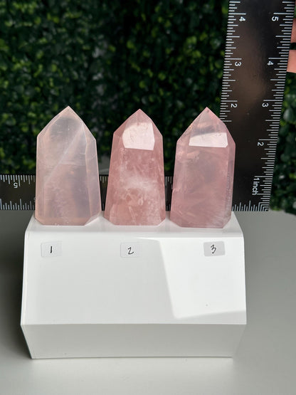 Rose Quartz Towers | YOU PICK! | Brazil | Natural Pink Crystal Point | Raw Standing Rose Quartz for Decor, Energy Work & Crystal Collectors