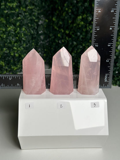 Rose Quartz Towers | YOU PICK! | Brazil | Natural Pink Crystal Point | Raw Standing Rose Quartz for Decor, Energy Work & Crystal Collectors