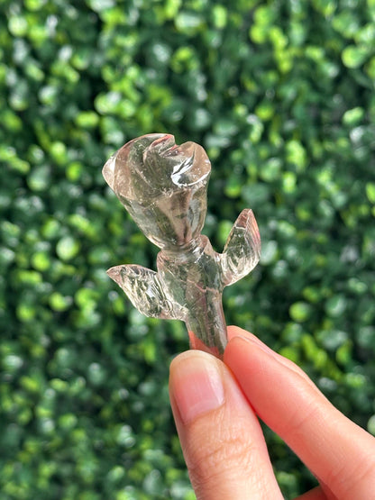 Smoky Quartz Rose Carving | Natural Brown Quartz Crystal Flower | Detailed Floral Stone Carving | Mineral Specimen Collector Display Gift