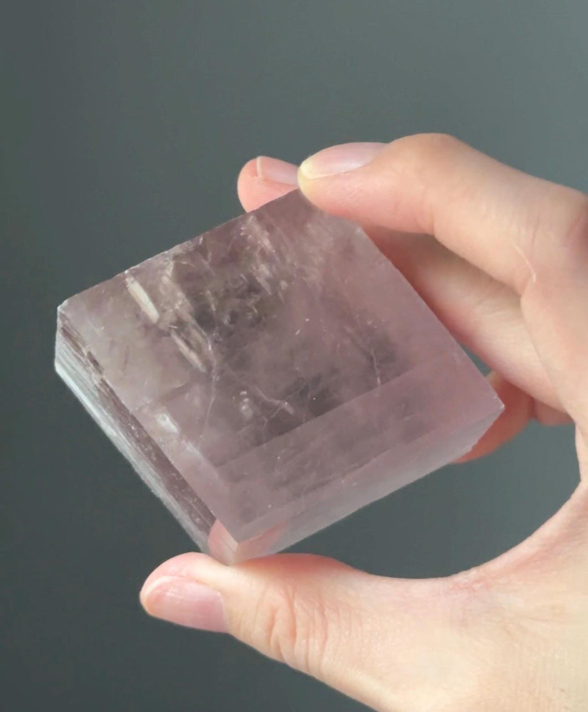 Berry Lavender Calcite from Madagascar | Natural Purple Calcite Crystal | Polished Mineral Specimen for Collectors Display Decor Accent