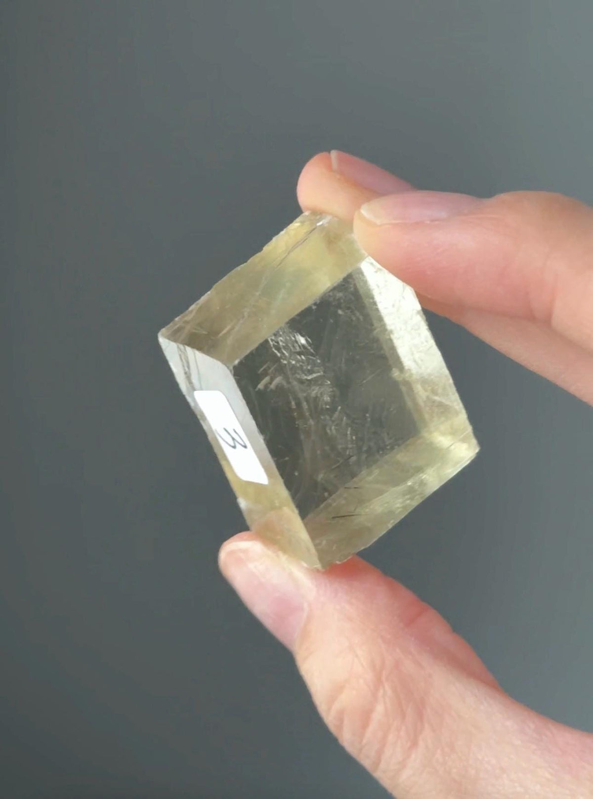 Mini Honey Calcite with Rutile Inclusions | Natural Yellow Calcite Crystal | Rutilated Mineral Specimen | Small Collector Display Stone Gift