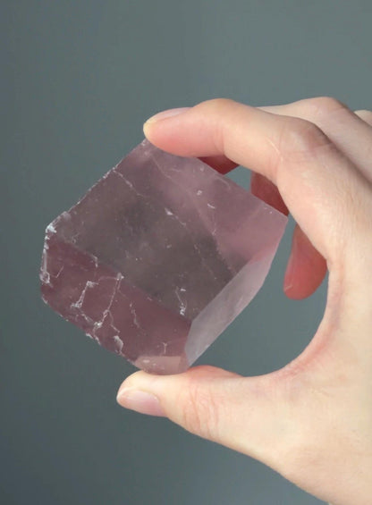 Berry Lavender Calcite from Madagascar | Natural Purple Calcite Crystal | Polished Mineral Specimen for Collectors Display Decor Accent