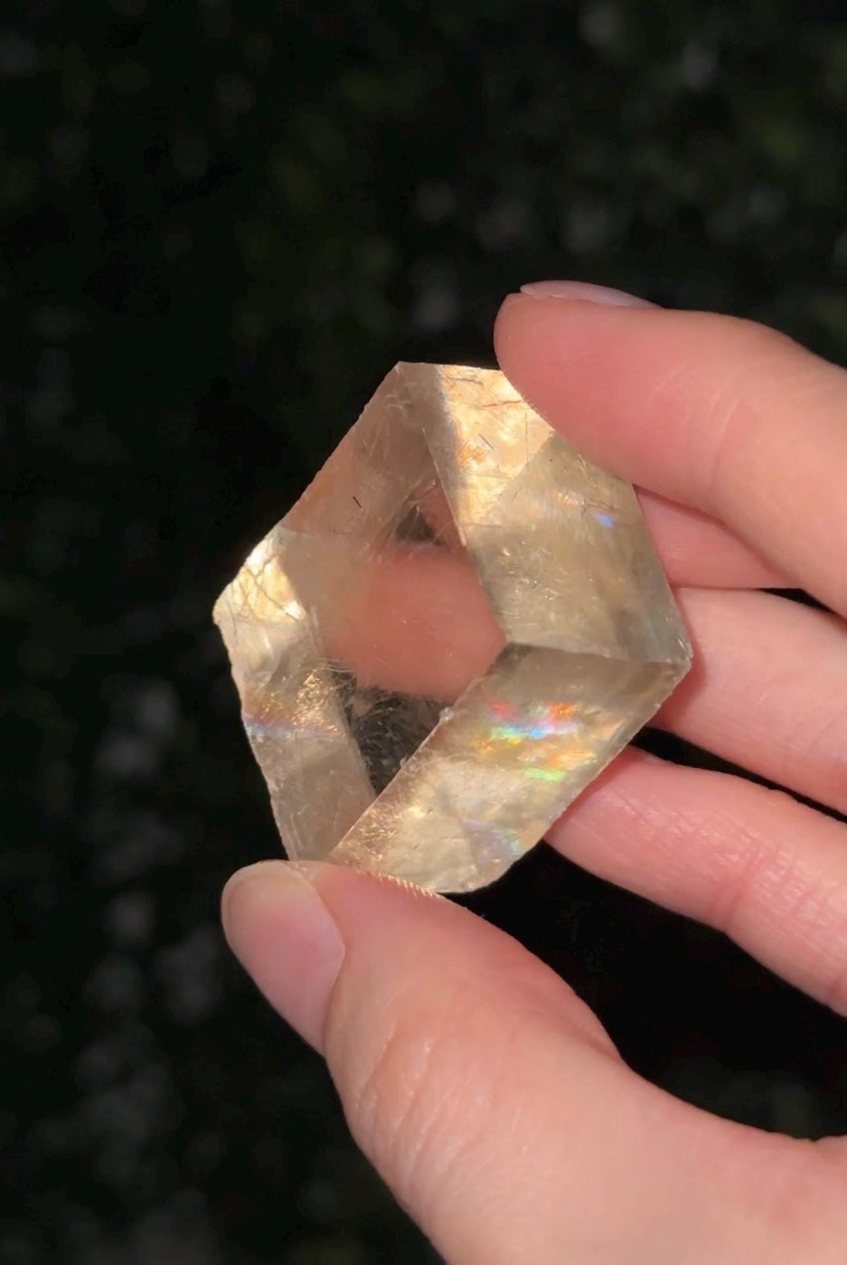 Mini Honey Calcite with Rutile Inclusions | Natural Yellow Calcite Crystal | Rutilated Mineral Specimen | Small Collector Display Stone Gift