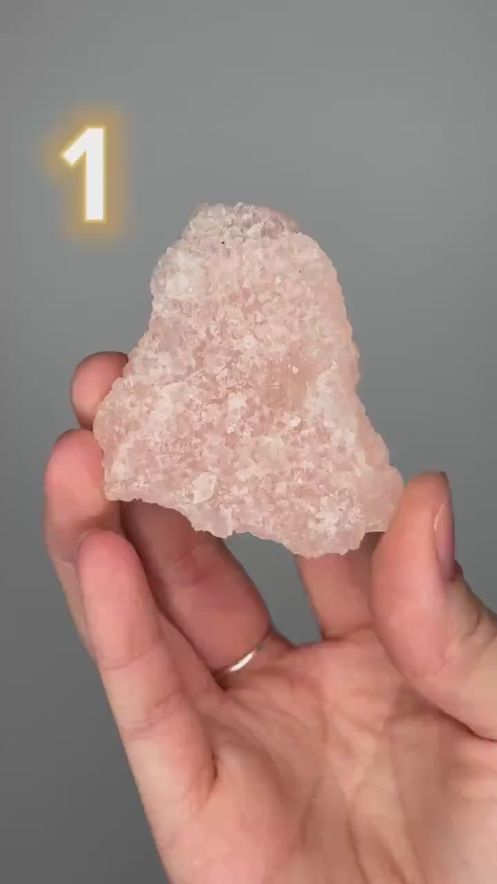 Pink Apophyllite Crust | Natural Crystal Formation | Delicate Apophyllite Growth | Unique Mineral Specimen for Display & Decor - You pick!