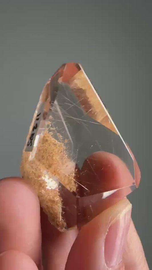 Rutile Garden Quartz | Natural Quartz Crystal with Rutile and Garden Inclusions | Polished Mineral Specimen for Collectors & Display