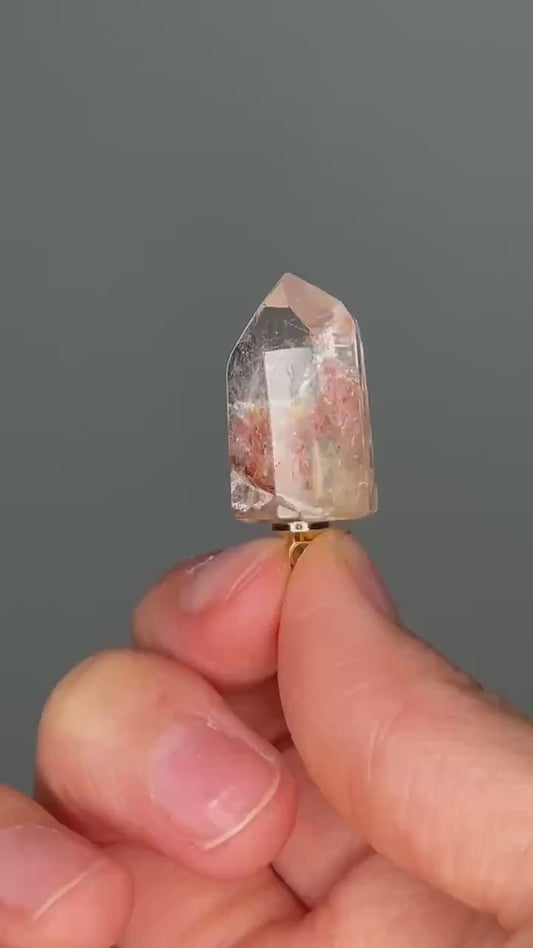 Rutile Lemurian Quartz Pendants | High-Vibe Crystal for Focus, Clarity, and Energy Alignment | Polished Point Necklace or Gift Stone