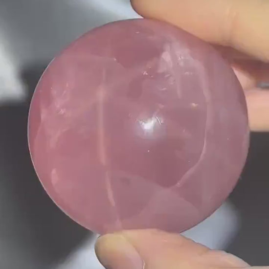 Rose Quartz Sphere – Polished Pink Crystal Orb of Love, Gentle Heart Chakra Stone, Decor, Meditation, or Gift Display