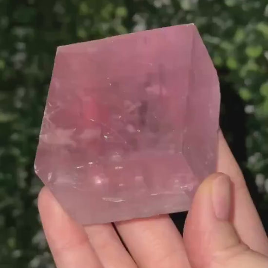 Berry Lavender Calcite from Madagascar | Natural Purple Calcite Crystal | Polished Mineral Specimen for Collectors Display Decor Accent
