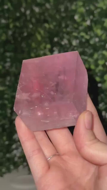 Berry Lavender Calcite from Madagascar | Natural Purple Calcite Crystal | Polished Mineral Specimen for Collectors Display Decor Accent