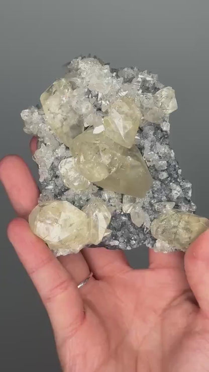 Anhui Calcite Crystal | Golden-Yellow Calcite from China for Clarity, Confidence, and Energy | Natural Mineral Display or Gift Stone