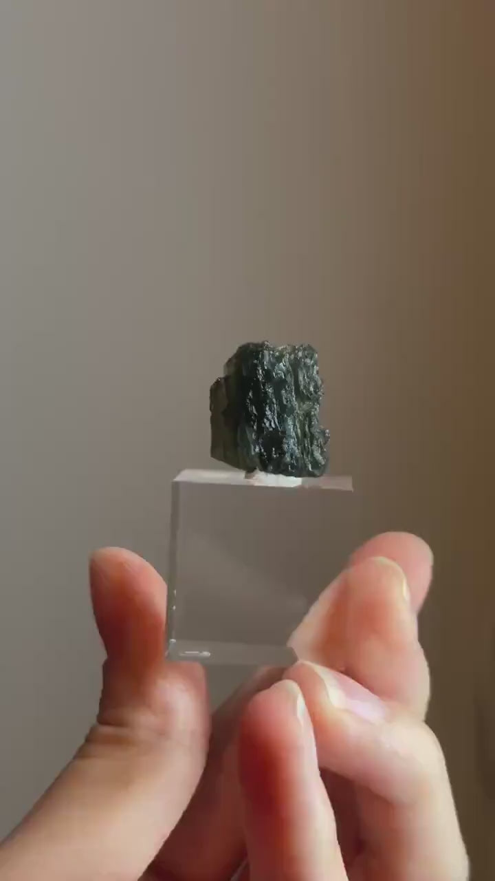 Moldavite – Authentic Tektite from Czech Republic, Powerful Transformation Crystal for Awakening, High Vibration, and Spiritual Growth