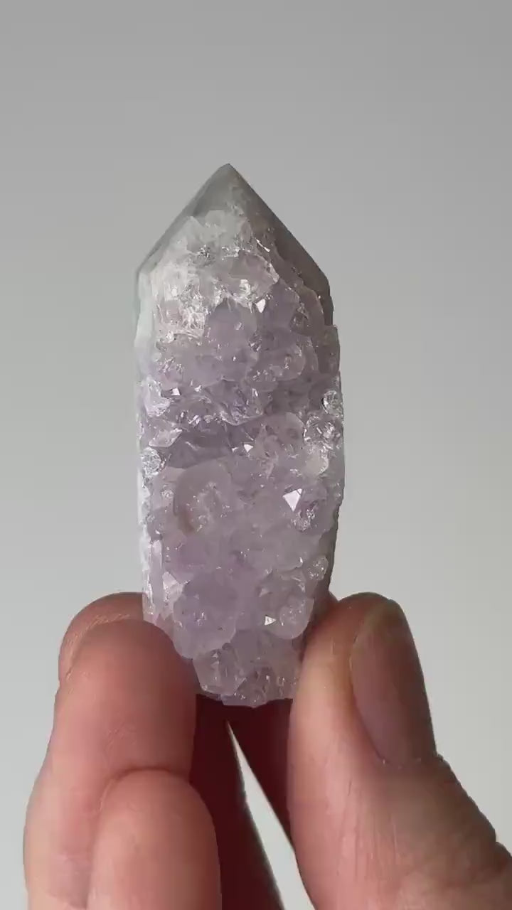 Mini Pink Amethyst Tower | Calming Crystals for Emotional Healing and Balance | Polished Point for Gift or Display