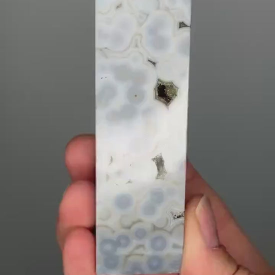 Ocean Jasper Tower | Polished Point with Orbicular Patterns for Joy, Positivity, and Stress Relief | Natural Crystal for Gift or Display