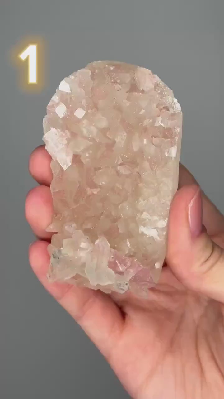 Sugary Hematite-Coated Apophyllite | Sparkling Mineral Specimen | Natural Crystal Formation | Unique Apophyllite - You pick!