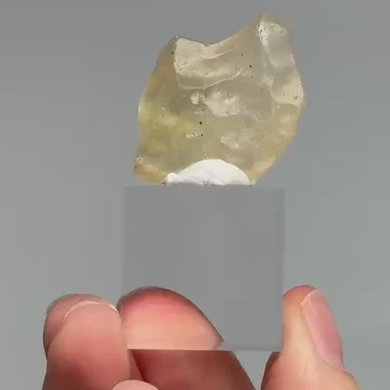 Libyan Desert Glass – Rare Tektite from the Sahara, High-Vibration Crystal for Manifestation, Solar Plexus Activation, or Collector Display