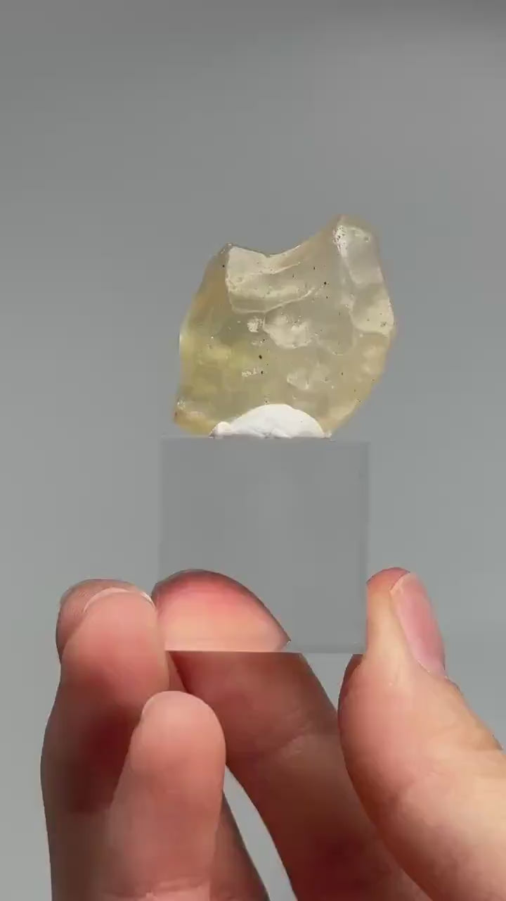 Libyan Desert Glass – Rare Tektite from the Sahara, High-Vibration Crystal for Manifestation, Solar Plexus Activation, or Collector Display