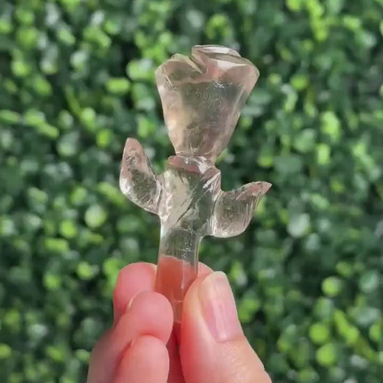 Smoky Quartz Rose Carving | Natural Brown Quartz Crystal Flower | Detailed Floral Stone Carving | Mineral Specimen Collector Display Gift