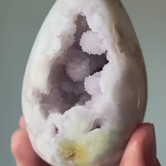 Pink Amethyst Egg | Crystal for Love, Calm, and Intuition | Unique Stone for Emotional Balance | Elegant Natural Crystal Decor Displ