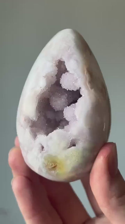 Pink Amethyst Egg | Crystal for Love, Calm, and Intuition | Unique Stone for Emotional Balance | Elegant Natural Crystal Decor Displ