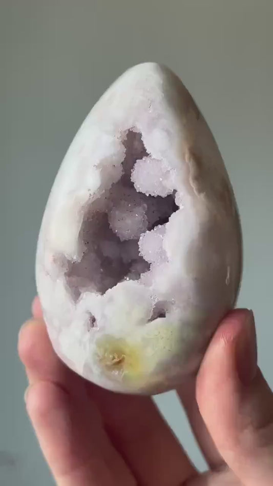 Pink Amethyst Egg | Crystal for Love, Calm, and Intuition | Unique Stone for Emotional Balance | Elegant Natural Crystal Decor Displ