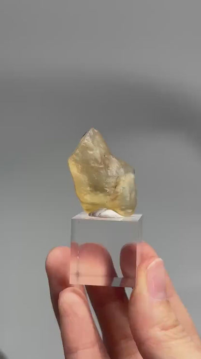 Libyan Desert Glass – Rare Tektite from the Sahara, High-Vibration Crystal for Manifestation, Solar Plexus Activation, or Collector Display