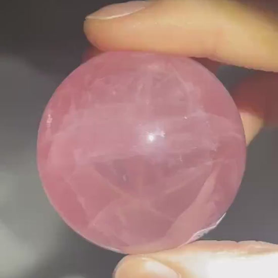 Rose Quartz Sphere – Polished Pink Crystal Orb of Love, Gentle Heart Chakra Stone, Decor, Meditation, or Gift Display