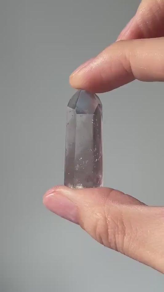 Pink Lithium Quartz Tower – Polished Crystal Point, Natural Soothing Stone for Emotional, Calming Gemstone Decor, Energy Tool