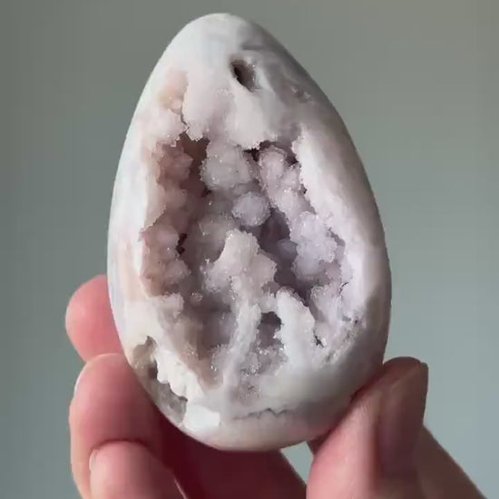 Pink Amethyst Egg | Crystal for Love, Calm, and Intuition | Unique Stone for Emotional Balance | Elegant Natural Crystal Decor Displ