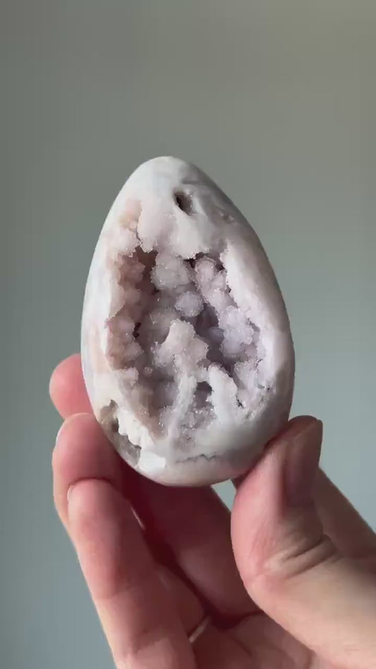 Pink Amethyst Egg | Crystal for Love, Calm, and Intuition | Unique Stone for Emotional Balance | Elegant Natural Crystal Decor Displ