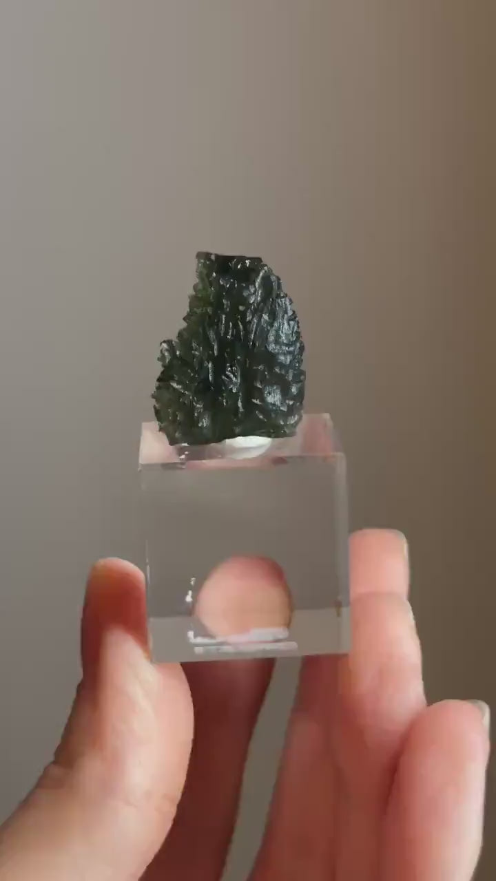 Moldavite – Authentic Tektite from Czech Republic, Powerful Transformation Crystal for Awakening, High Vibration, and Spiritual Growth