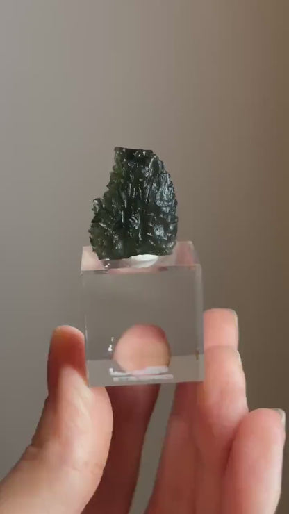 Moldavite – Authentic Tektite from Czech Republic, Powerful Transformation Crystal for Awakening, High Vibration, and Spiritual Growth