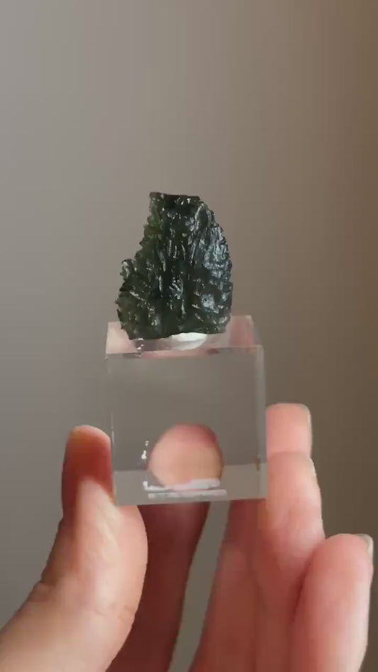 Moldavite – Authentic Tektite from Czech Republic, Powerful Transformation Crystal for Awakening, High Vibration, and Spiritual Growth