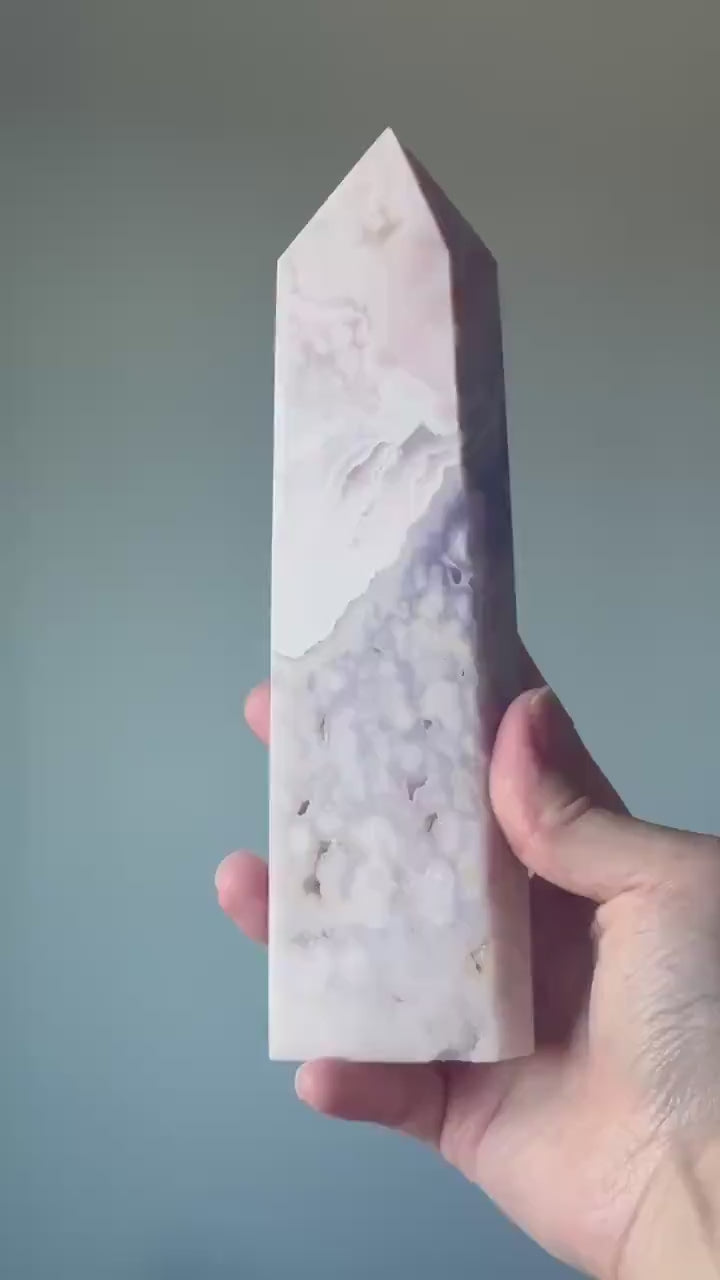 Magical Pink Amethyst Tower | Polished Crystal Point | Soft Pink Amethyst | Promotes Calm & Spiritual Growth | Natural Crystal for Decor