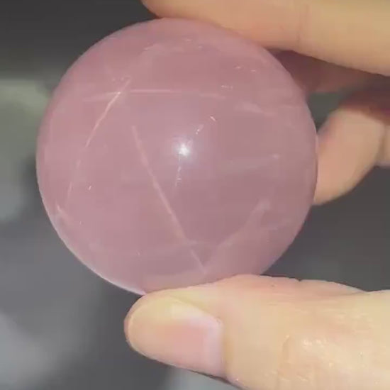 Rose Quartz Sphere – Polished Pink Crystal Orb of Love, Gentle Heart Chakra Stone, Decor, Meditation, or Gift Display