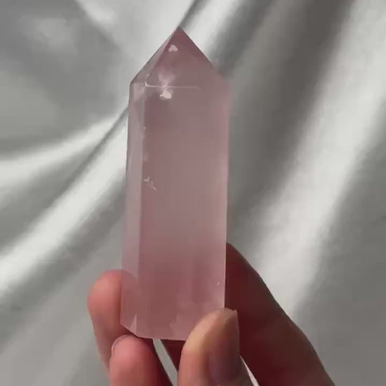 Rose Quartz Tower - YOU PICK! | Natural Pink Crystal Point | Polished Standing Rose Quartz for Decor, Energy Work & Crystal Collectors