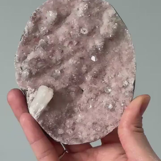 Diamond Apophyllite with Pink Chalcedony & Stilbite | Pune, India Crystal for Clarity and Calm | Sparkling Mineral Display or Gift