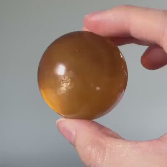 Honey Calcite Sphere - YOU PICK! - Crystal Healing Ball, Solar Plexus Chakra Stone, Yellow Gemstone Decor, Energy Focus Meditation Tool