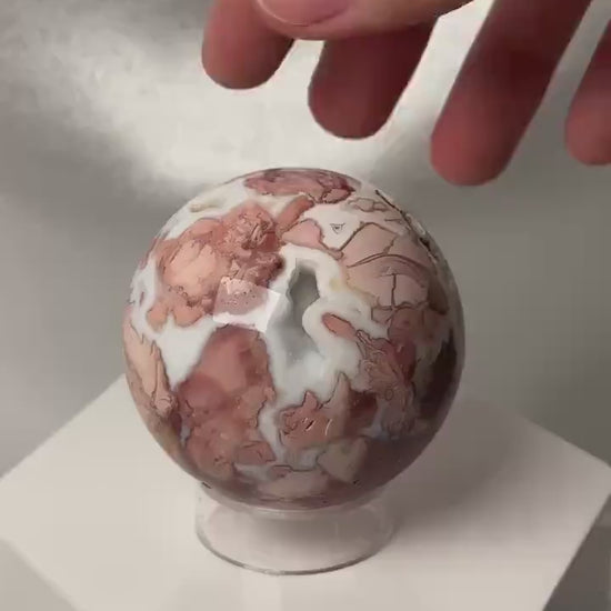 Cotton Candy Agate Sphere - YOU PICK! | Natural Pink Agate Crystal Ball | Polished Agate Mineral Sphere Specimen for Collectors & Display