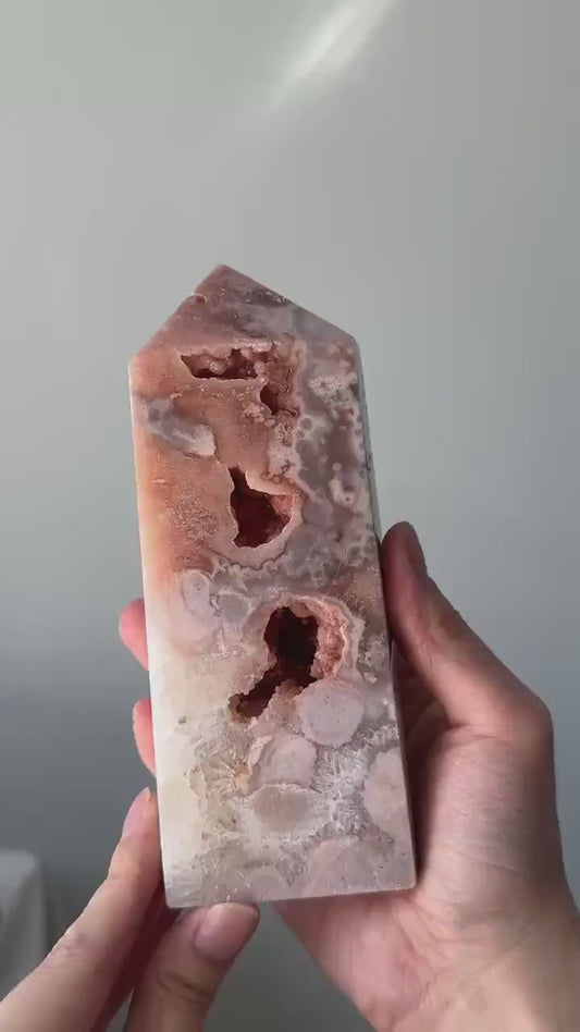 Pink Amethyst Tower | Polished Crystal Point for Love, Calm, and Heart Chakra Energy | Beautiful Display Stone or Gift