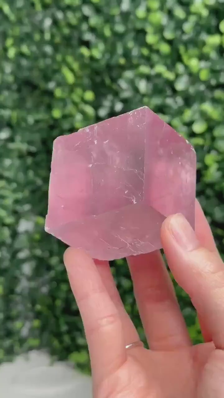 Berry Lavender Calcite from Madagascar | Natural Purple Calcite Crystal | Polished Mineral Specimen for Collectors Display Decor Accent