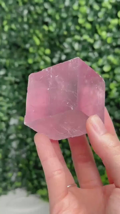 Berry Lavender Calcite from Madagascar | Natural Purple Calcite Crystal | Polished Mineral Specimen for Collectors Display Decor Accent
