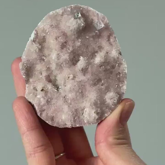 Diamond Apophyllite with Pink Chalcedony & Stilbite | Pune, India Crystal for Clarity and Calm | Sparkling Mineral Display or Gift