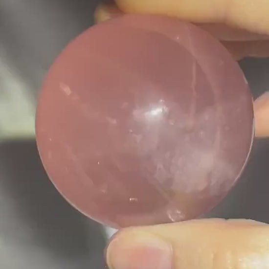Rose Quartz Sphere – Polished Pink Crystal Orb of Love, Gentle Heart Chakra Stone, Decor, Meditation, or Gift Display