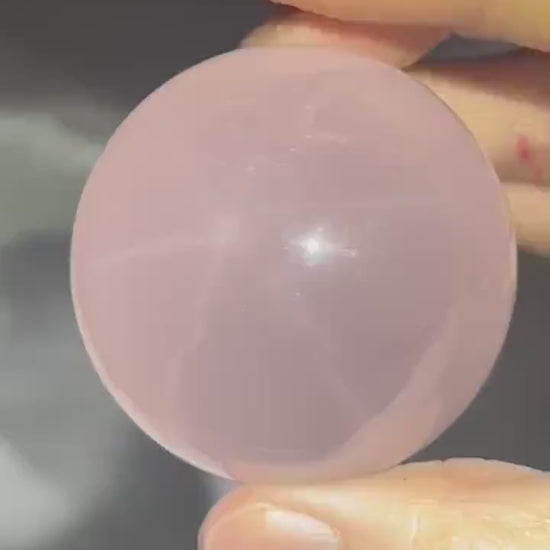 Rose Quartz Sphere – Polished Pink Crystal Orb of Love, Gentle Heart Chakra Stone, Decor, Meditation, or Gift Display
