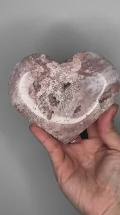 Adorable Pink Amethyst Heart | Natural Crystal Carving | Soft-Hued Amethyst Gemstone | Love & Energy Work