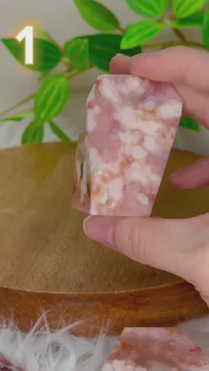 Pink Carnelian Flower Agate Freeform | Polished Crystal Display | Stone of Passion & Growth | Natural Gemstone for Energy And Balance