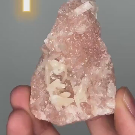 Pink Apophyllite Crust | Natural Crystal Formation | Delicate Apophyllite Growth | Unique Mineral Specimen for Display & Decor - You pick!